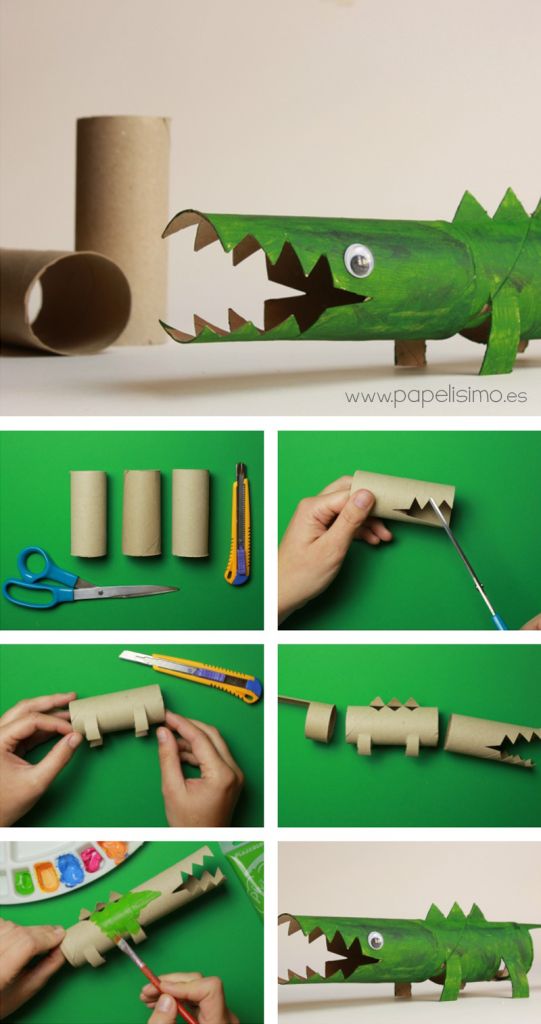 Croco Cute Crafts Using Paper Rolls