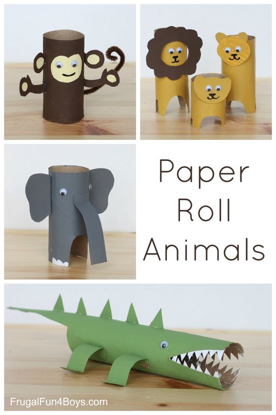 Simple Paper Roll Animal Crafts For Kids