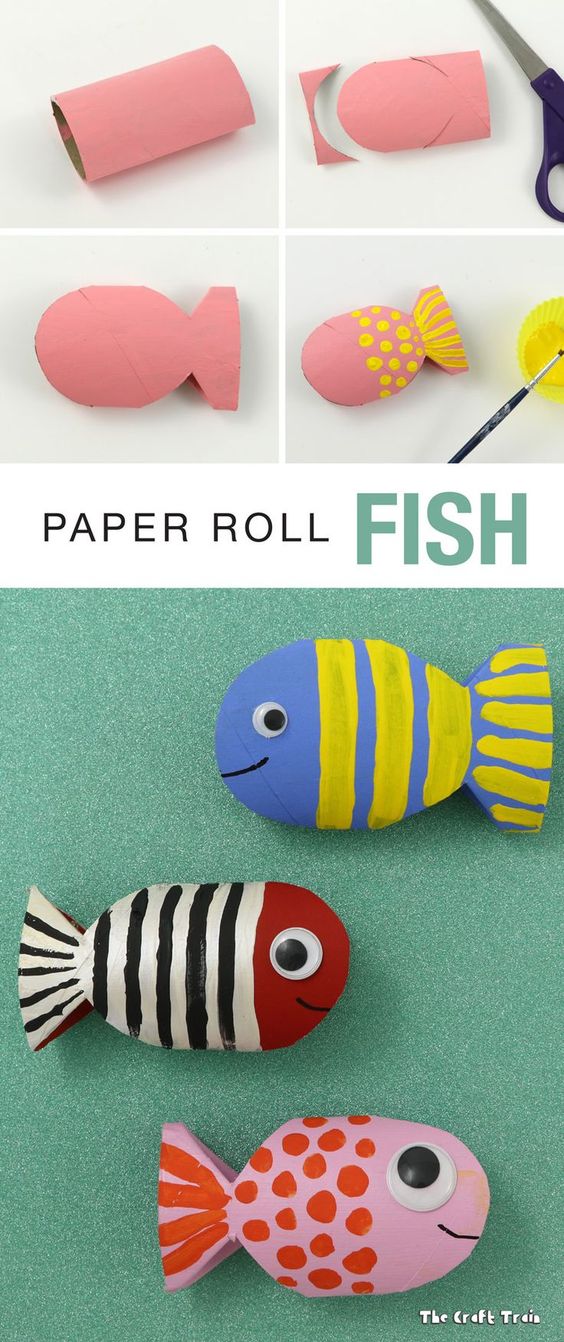 Simple Paper Roll Fish Craft