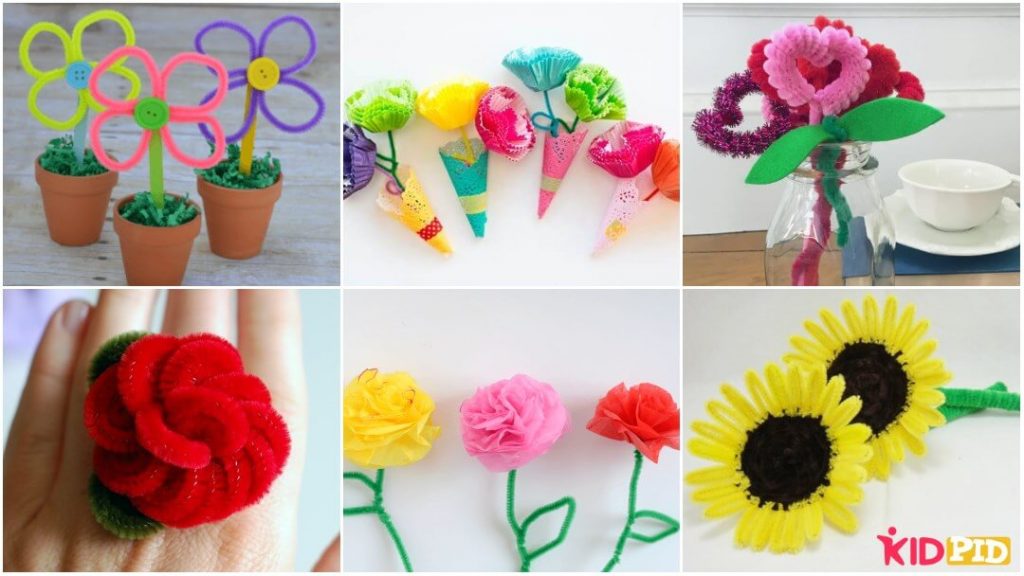 Spring Pipe Cleaner Flower Craft for Kids - Hands On As We Grow®