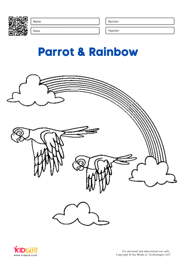 Rainbow Coloring Pages for Kids - Kidpid