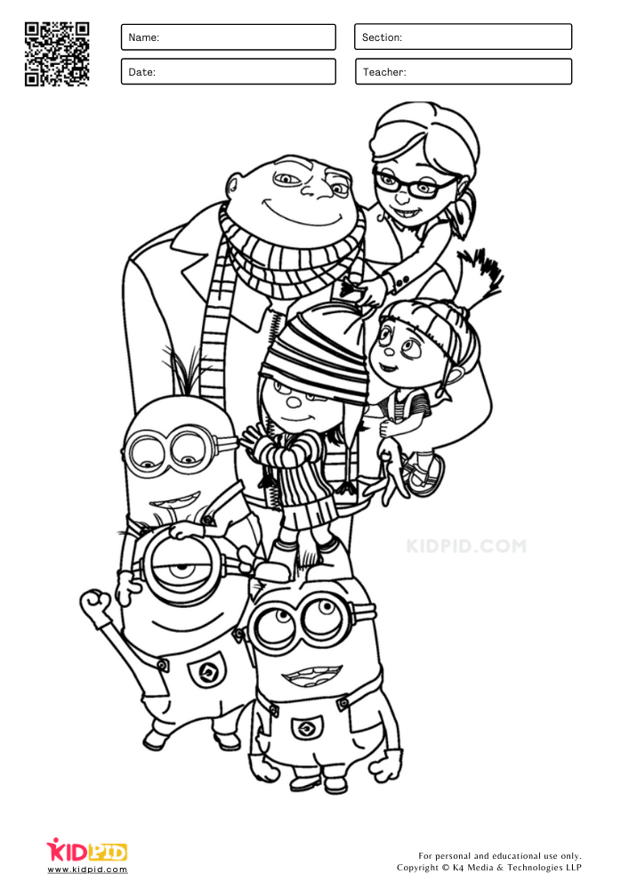 despicable me christmas coloring pages