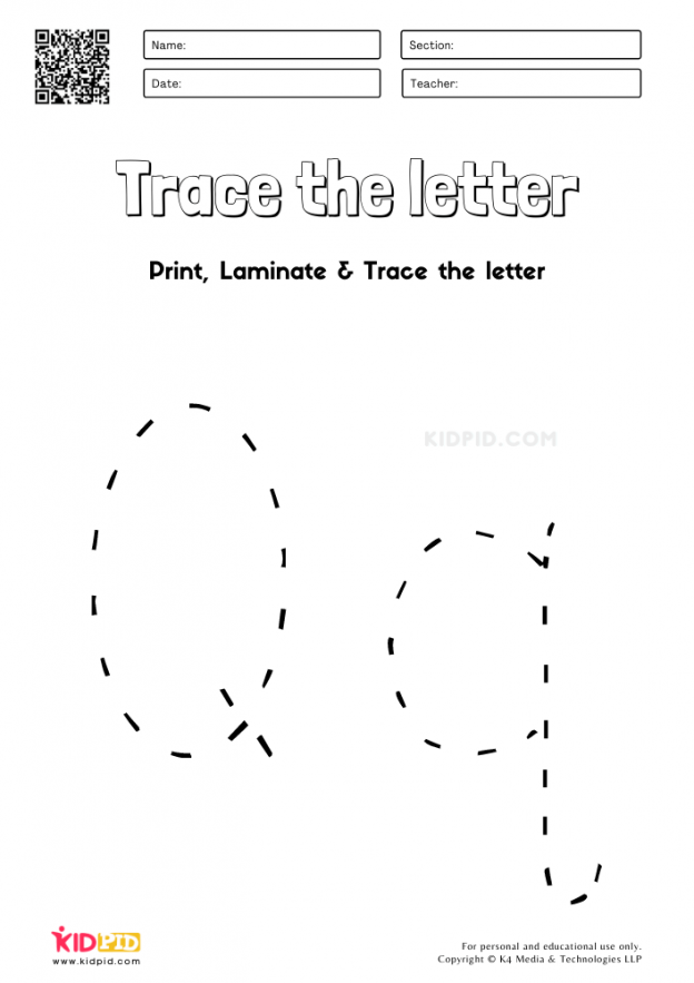 Trace the Letter Worksheets for Preschool - Kidpid