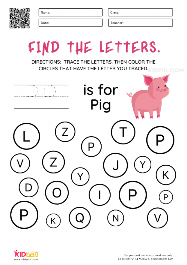 Find The Letter Free Printable
