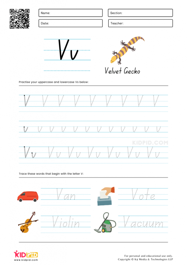 Tracing Letter Worksheets for Kids - Kidpid