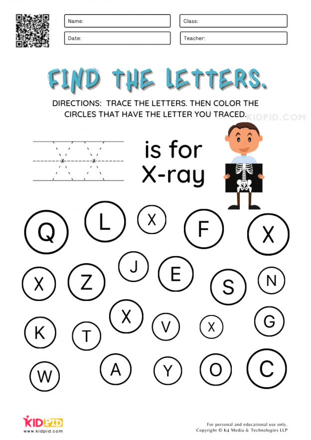 Find the letters Worksheets for Preschool - Kidpid