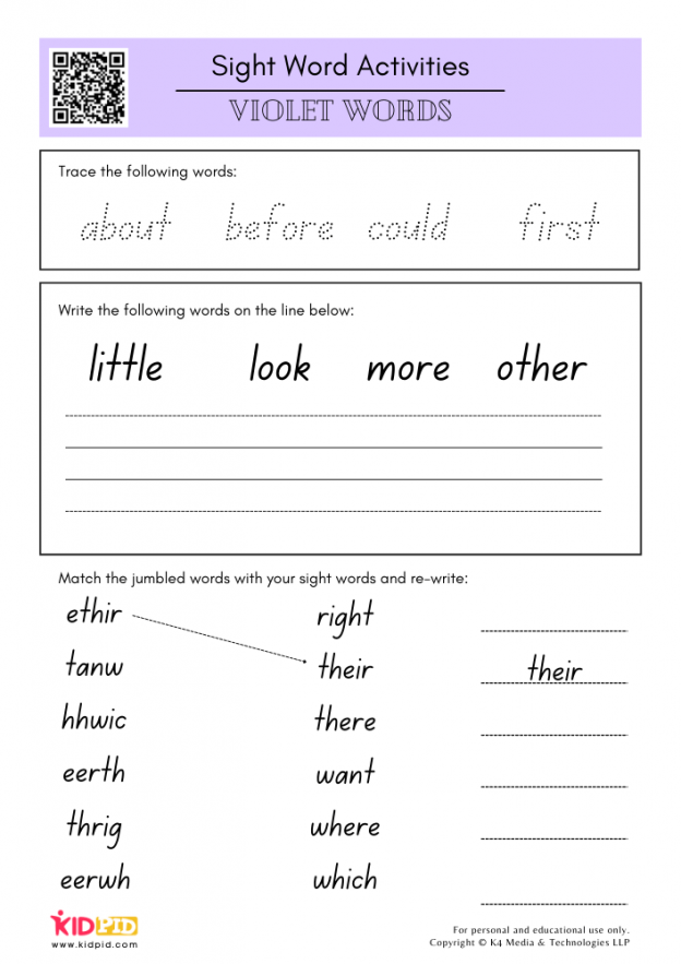 sight word activities for 1st grade