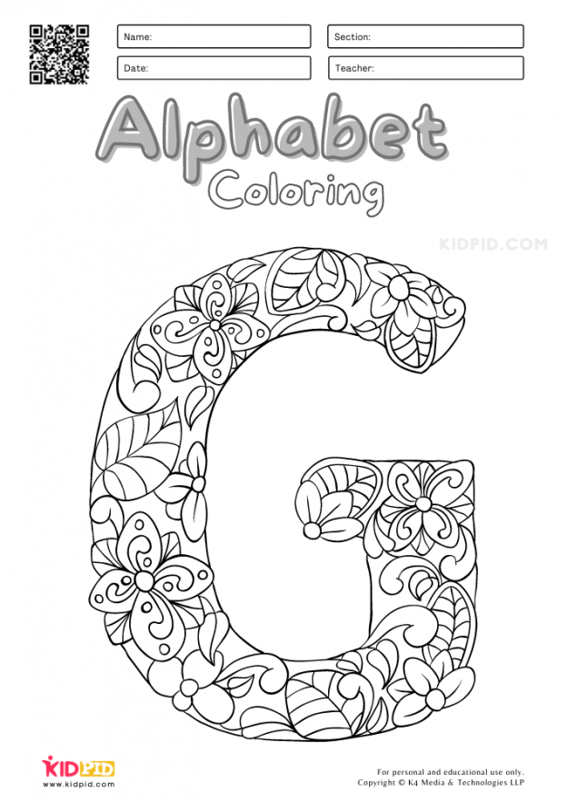 Alphabet Coloring Pages for Kids - Kidpid