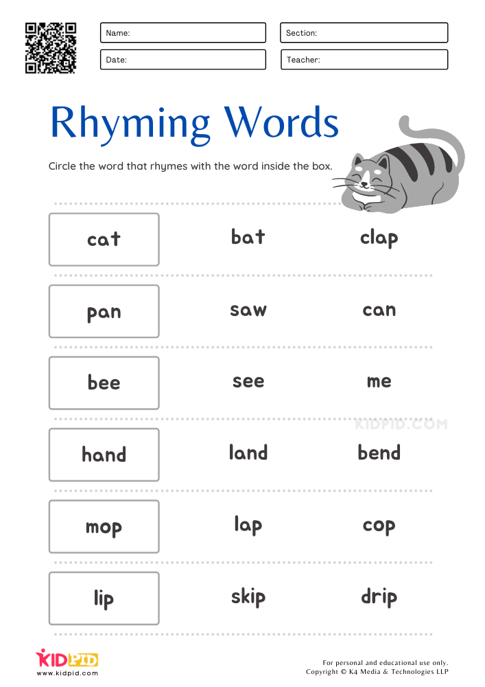 Let s Match The Rhyming Words ELA Worksheets SplashLearn 56 OFF