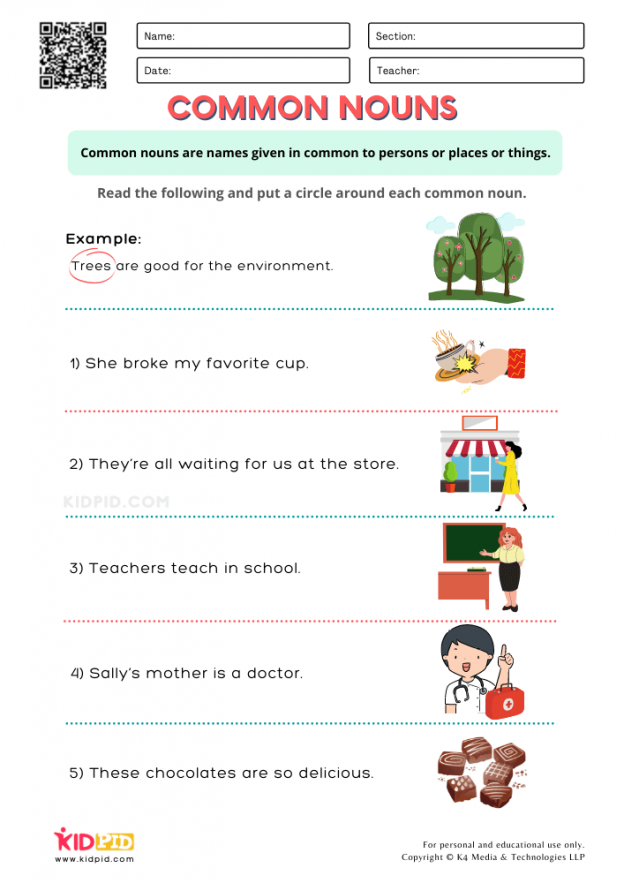 Proper Nouns And Common Nouns Worksheet For Grade 3