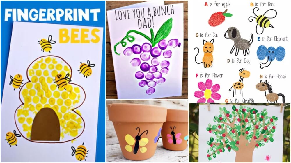 14 Fingerprint Crafts for Kids