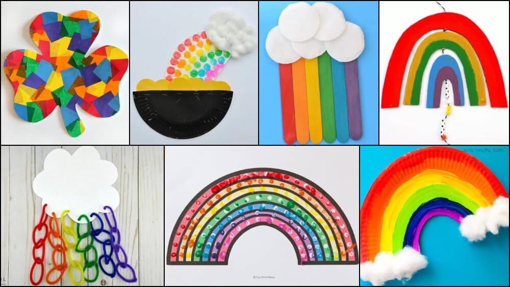 Tissue Paper Rainbow Canvas Art - Easy Peasy and Fun