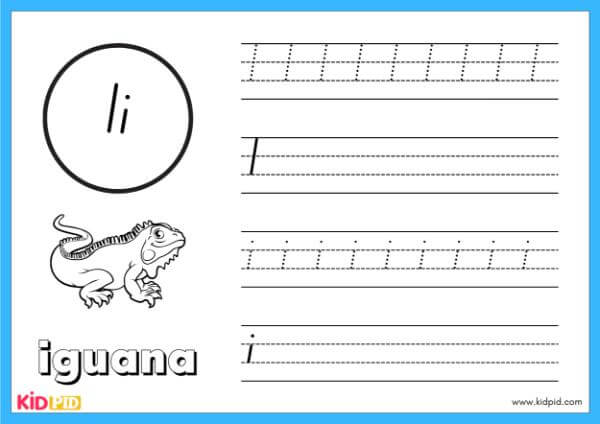 Trace I - Alphabet Animals Handwriting Book