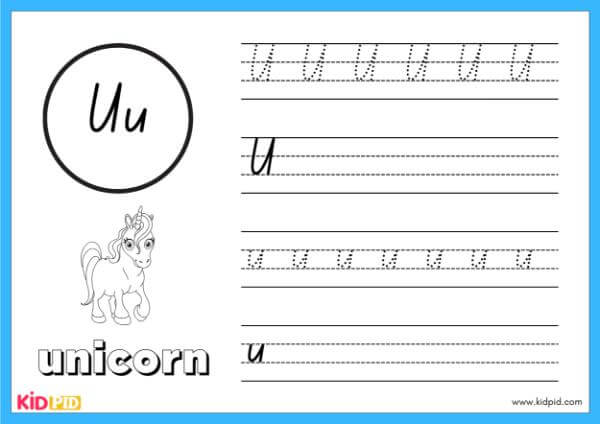 Trace U - Alphabet Animals Handwriting Book