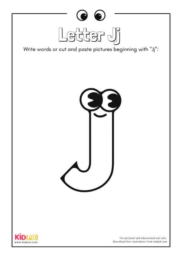 Letter Jj - Alphabet Collage Book For Kindergarten