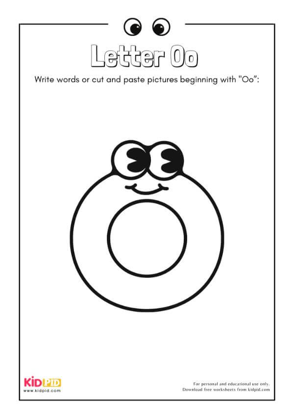 Letter Oo - Alphabet Collage Book For Kindergarten
