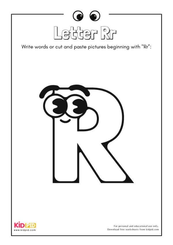 Letter Rr - Alphabet Collage Book For Kindergarten
