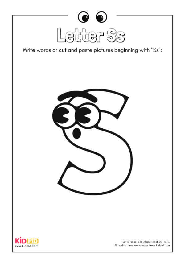 Letter Ss - Alphabet Collage Book For Kindergarten