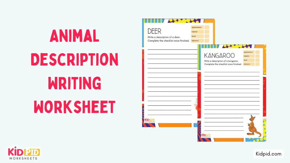 Animal Description Writing Worksheet