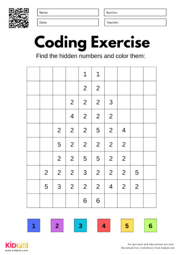 Coding Exercise Worksheet