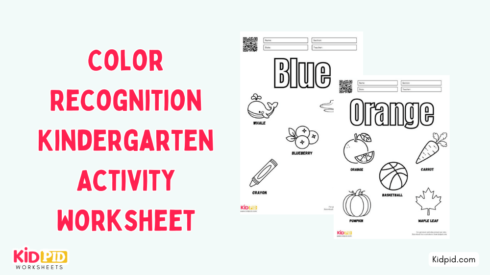 Color Recognition Kindergarten Activity Worksheet