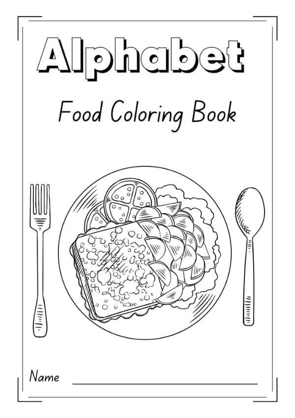 Food Alphabet Coloring Book