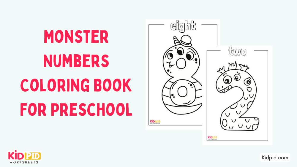 Monster Numbers Coloring Book For Preschool