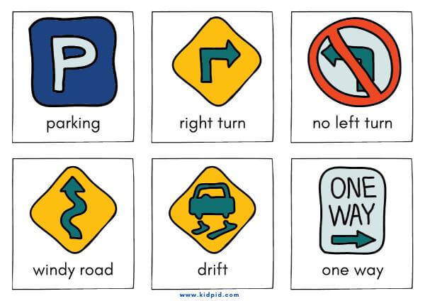 Transport and Road Signs Flashcards