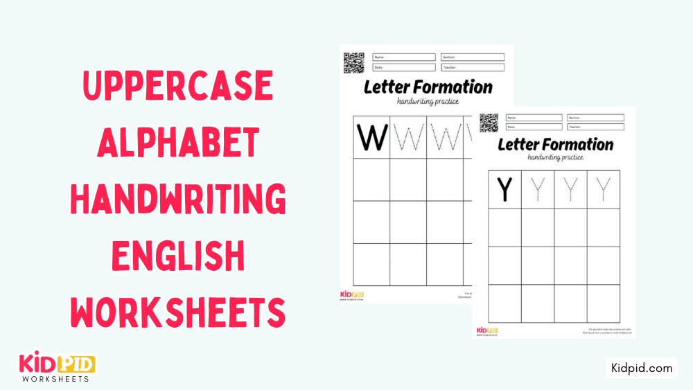 Uppercase Alphabet Handwriting English Worksheets