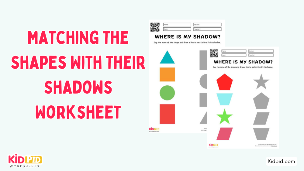 Matching The Shapes With Their Shadows Worksheet