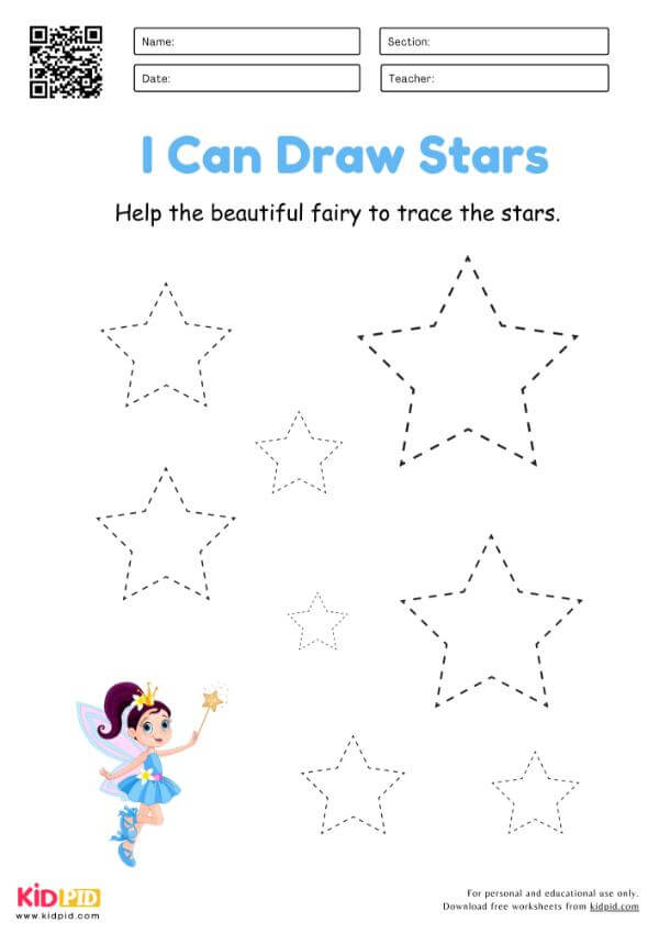 Shape Tracing Worksheet for Preschool